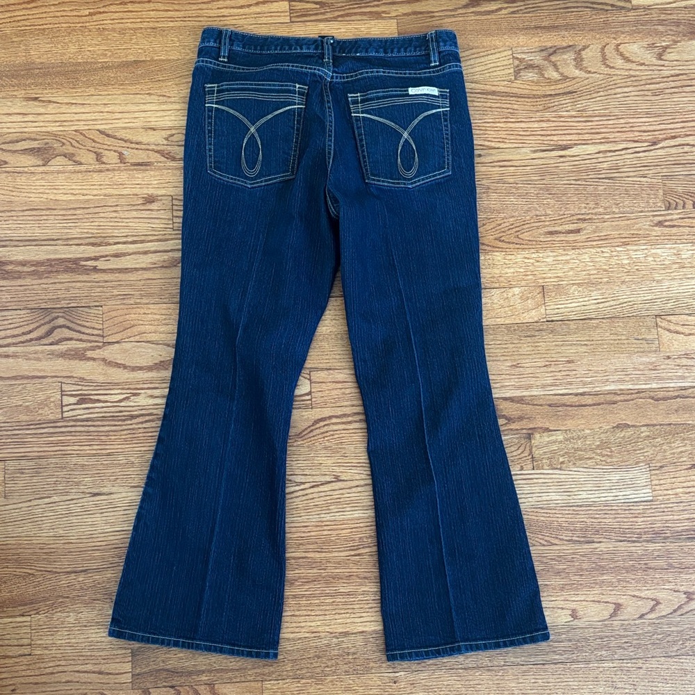 Calvin Klein Designer Jeans Sz 12 Dark Blue Bootcut NEW w/out Tags